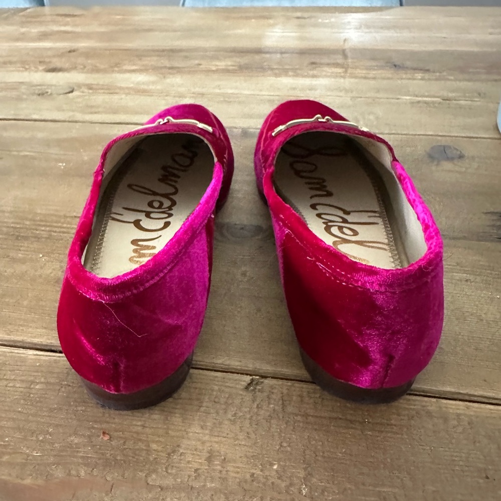 Sam Edelman raspberry velvet bit loafers - Picture 6 of 7